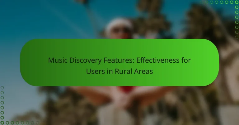 Music Discovery Features: Effectiveness for Users in Rural Areas