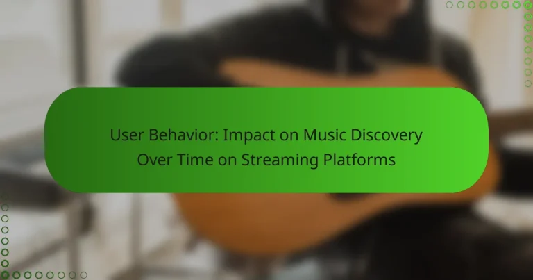 User Behavior: Impact on Music Discovery Over Time on Streaming Platforms
