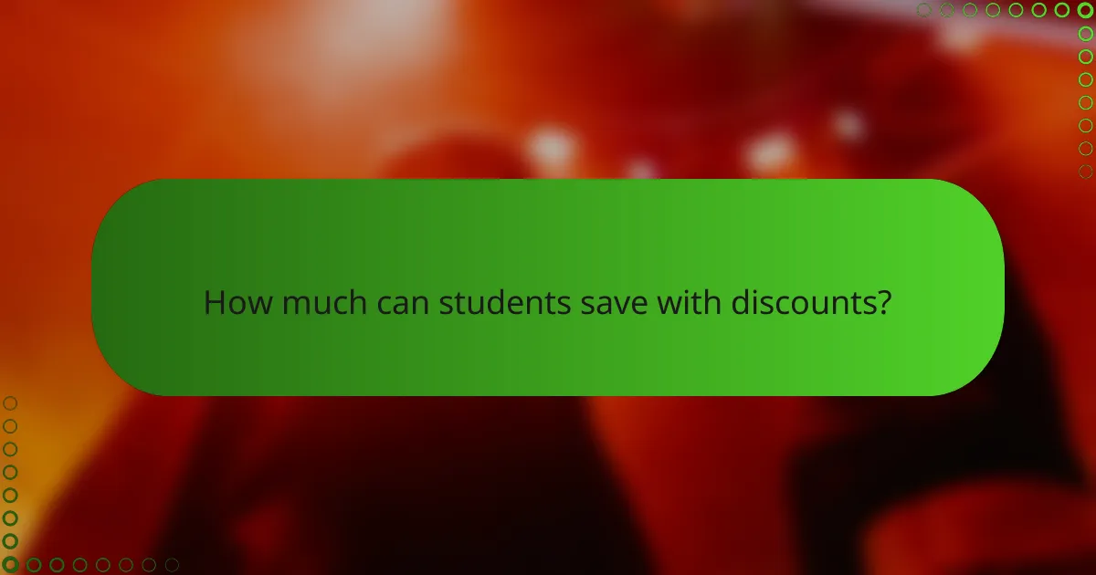 How much can students save with discounts?